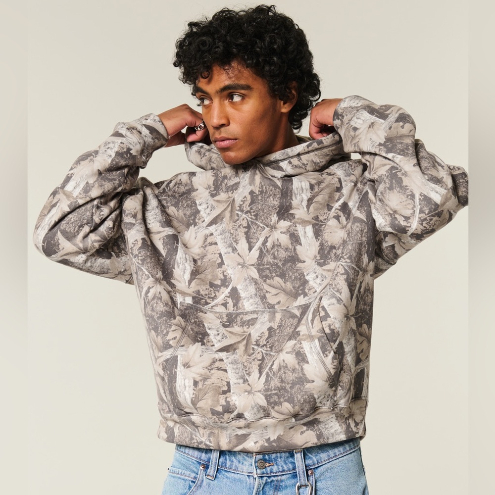 Hollister Baggy Cinch Camo Hoodie